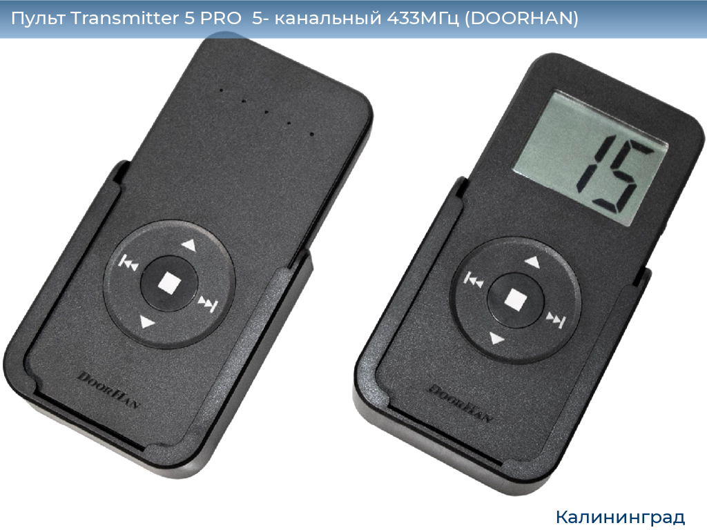 Пульт Transmitter 5 PRO  5- канальный 433МГц (DOORHAN), kaliningrad.doorhan.ru