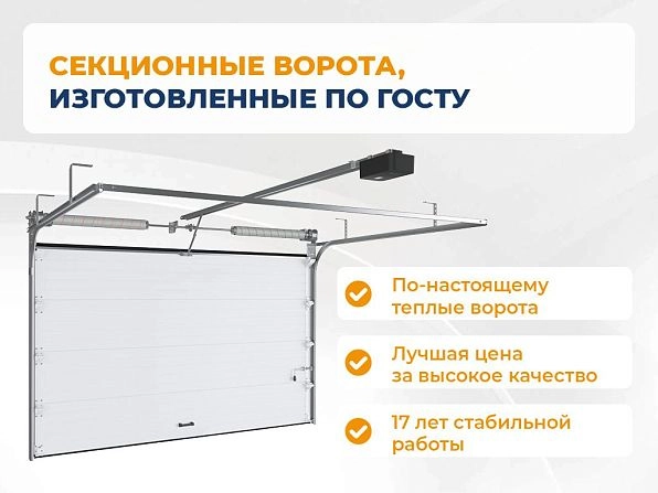 Секционные ворота 2500х2050 мм белые DoorHan RSD02, kaliningrad.doorhan.ru
